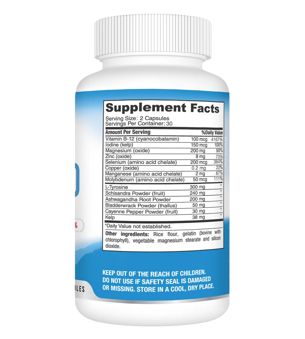 60-capsule bottle with packaging and herbs in background