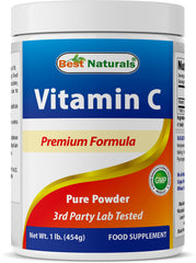 Best Naturals 100% Pure Vitamin C Powder 1 lb (454 g) ascorbic acid powder