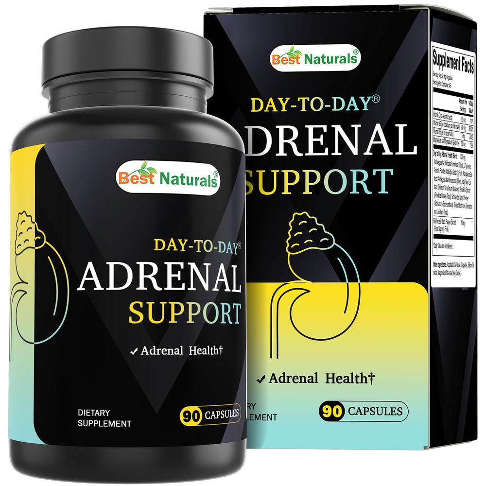 Bottle of Best Naturals Adrenal Support 90 vegetarian capsules
