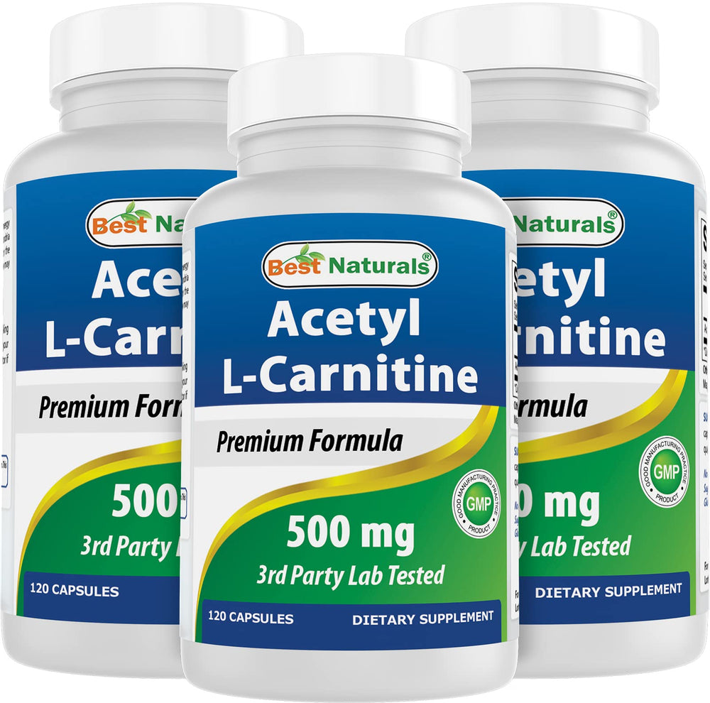 Best Naturals Acetyl L-Carnitine 500mg bottle with 120 capsules