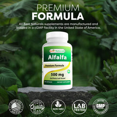 Product labeling and packaging for Best Naturals Alfalfa Green Super Food