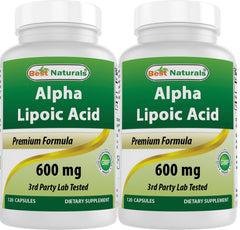 Bottle of Best Naturals Alpha Lipoic Acid 600 mg