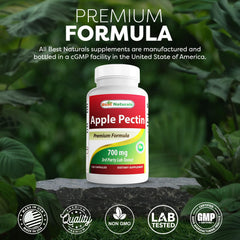 Nutrition facts panel for Best Naturals Apple Pectin