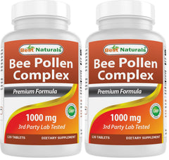 Bottle of Best Naturals Bee Pollen Complex 1000 mg