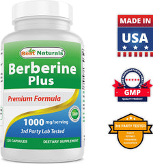Pack of 3 bottles of Best Naturals Berberine Plus