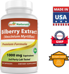 Product shot showing the 3-pack bundle of Bilberry 1000 mg