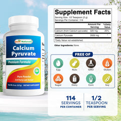 Two bottles labeled Best Naturals Calcium Pyruvate Powder (pack of 2)