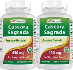 Best Naturals Cascara Sagrada bottle front for gentle digestive support.
