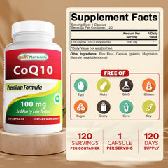 COQ10 capsules close-up