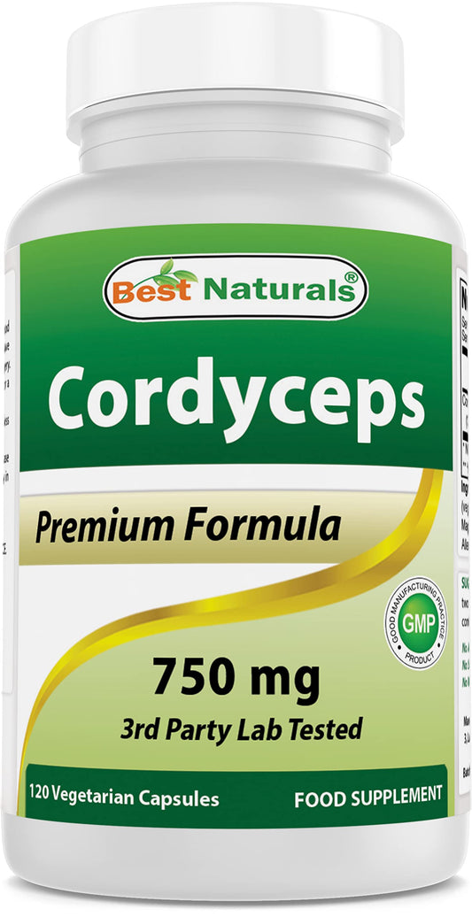 Best Naturals Cordyceps Sinensis Mycelium Powder bottle label