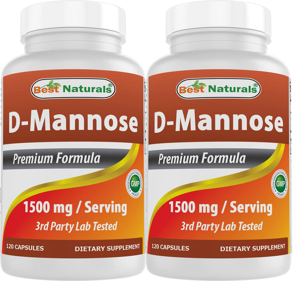 Best Naturals D-Mannose bottle front label showing 1500 mg per serving