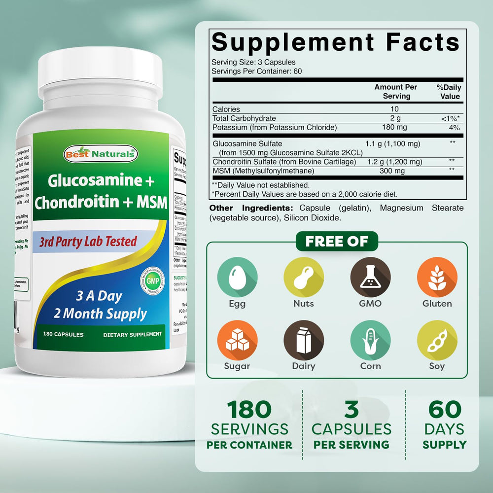 Label detail showing 2600 mg per serving