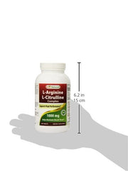 Box and bottle packaging of Best Naturals L-Arginine L-Citrulline Complex