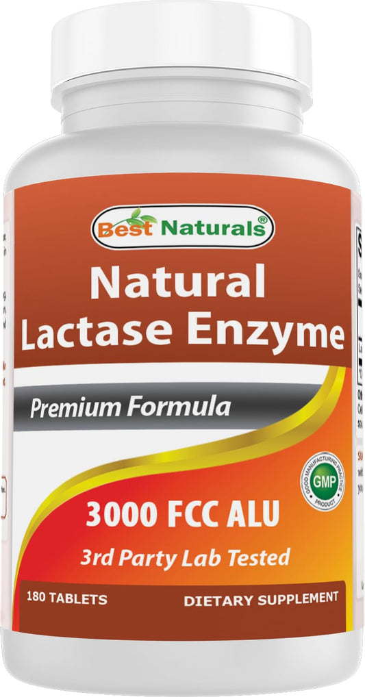 Best Naturals Lactase Tablet bottle – 180 count