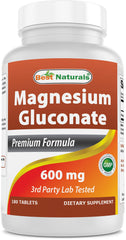 Best Naturals Magnesium Gluconate bottle front with label
