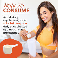 Magnesium Glycinate powder scoop with 750 mg per serving