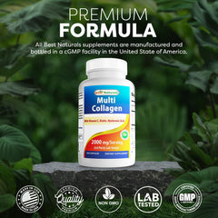 Label showcasing Biotin, Hyaluronic Acid and Vitamin C