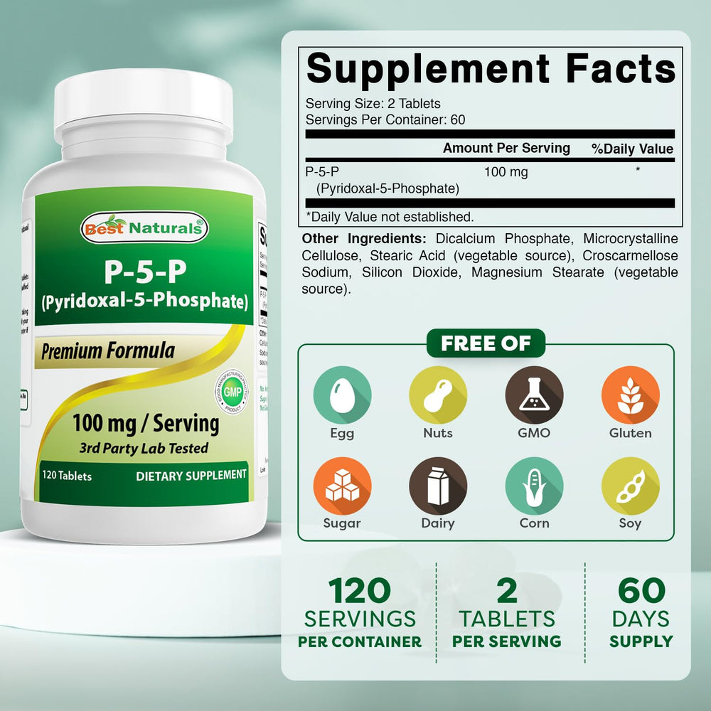 Best Naturals P5P Vitamin B6 bottle and label
