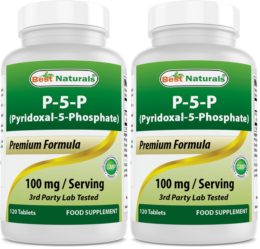Front view of Best Naturals P5P Vitamin B6 100 mg pack 2