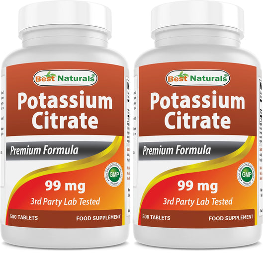 Front view of Best Naturals Potassium Citrate bottle