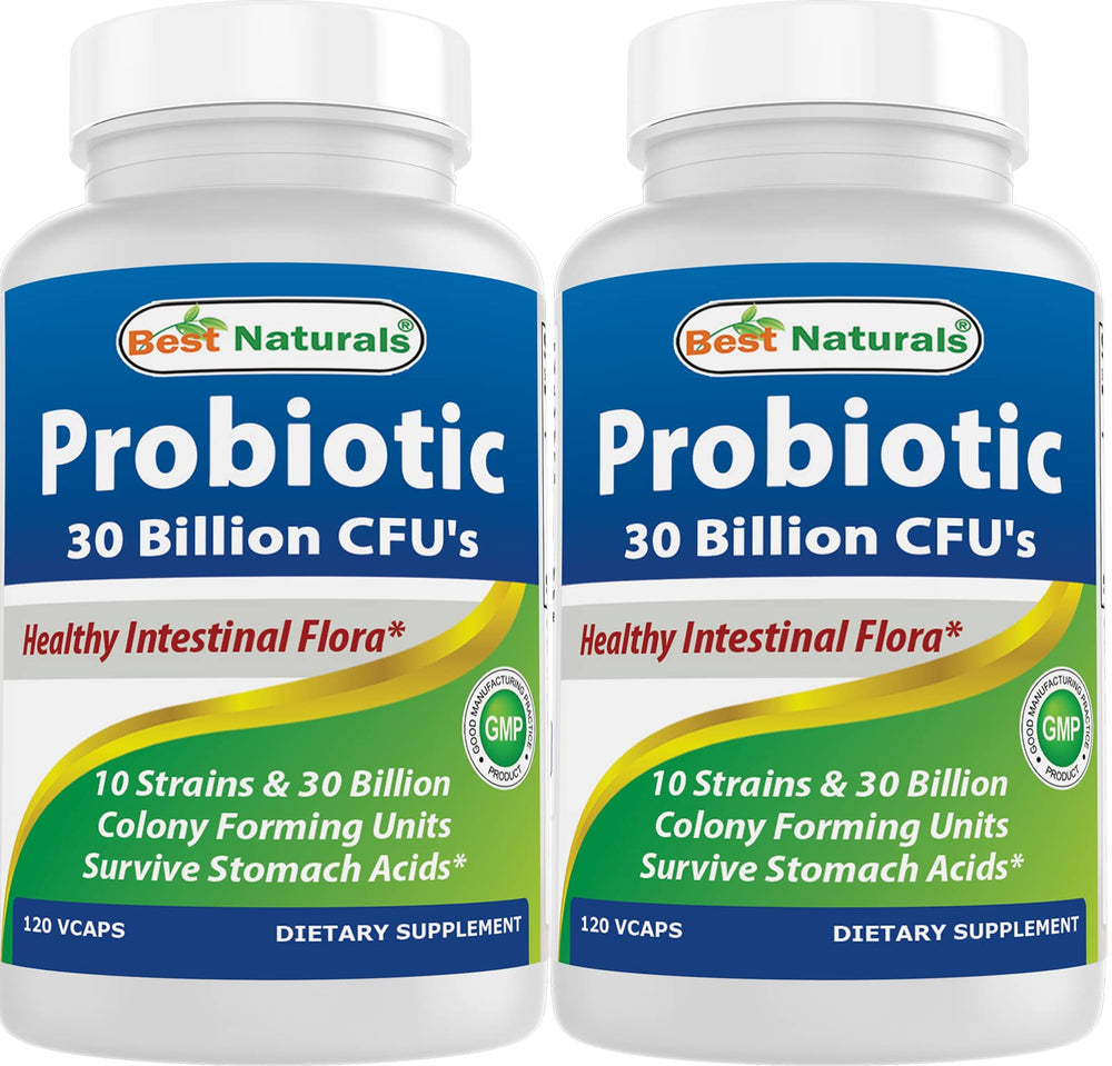 Bottle of Best Naturals Probiotic 10 Strains 120 Veggie Caps