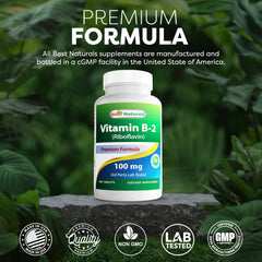 Pack of 2 bottles of Best Naturals Vitamin B2 Riboflavin