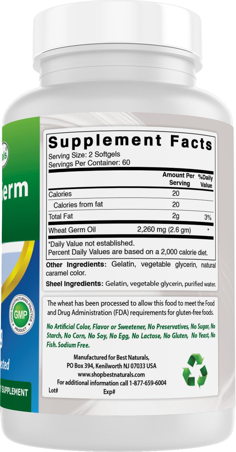 Nutrition facts panel on bottle