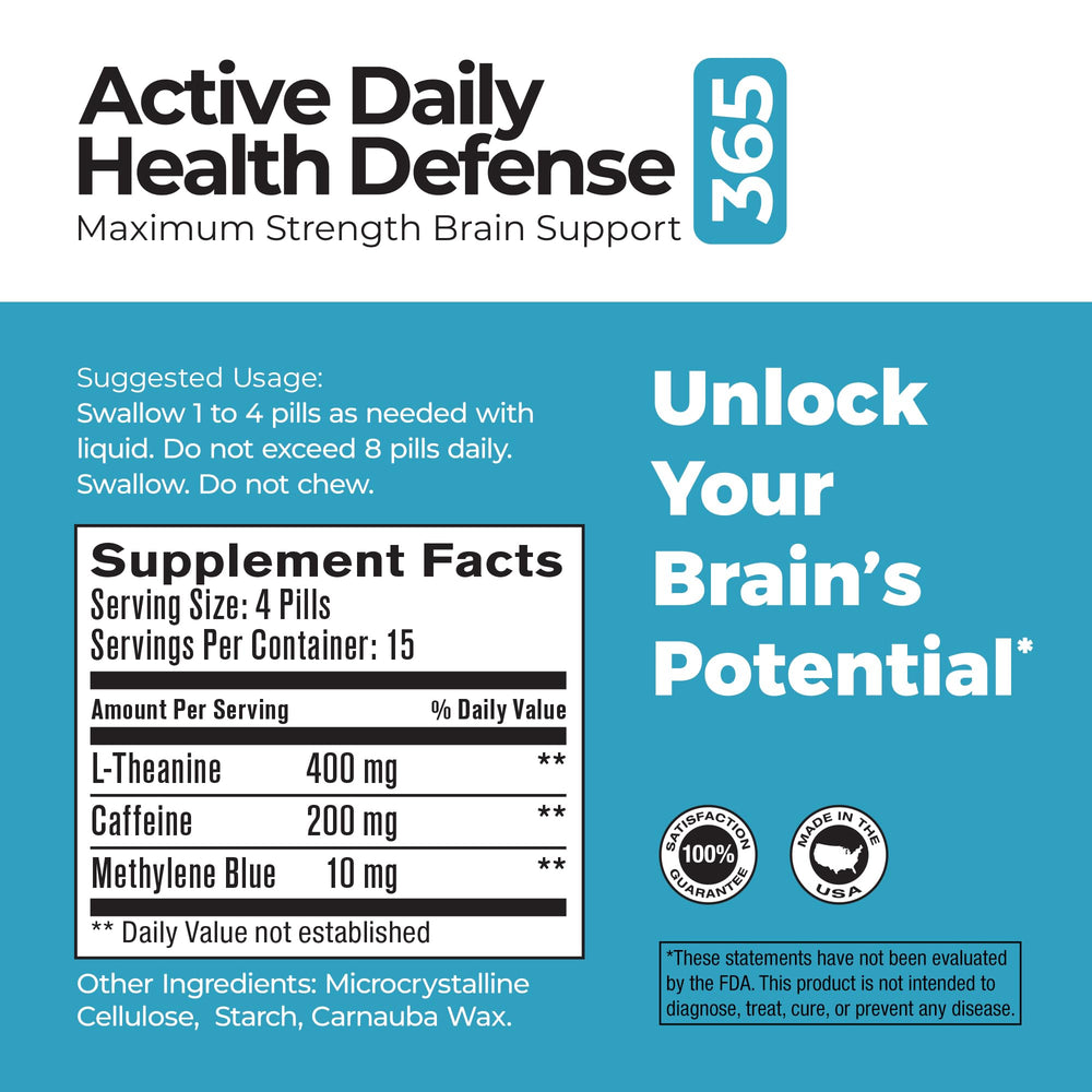 Packaging and tablet arrangement for brain support