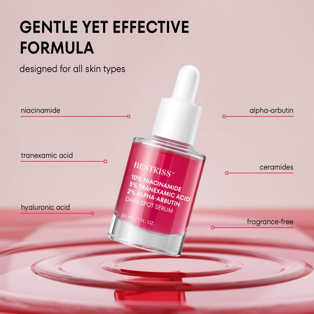 Bestkiss bottle highlights ceramides and hyaluronic acid for barrier support