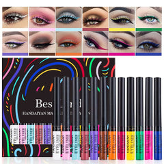 BestLand 12 Colors Matte Liquid Eyeliner Set packshot shows vibrant shades for bold looks