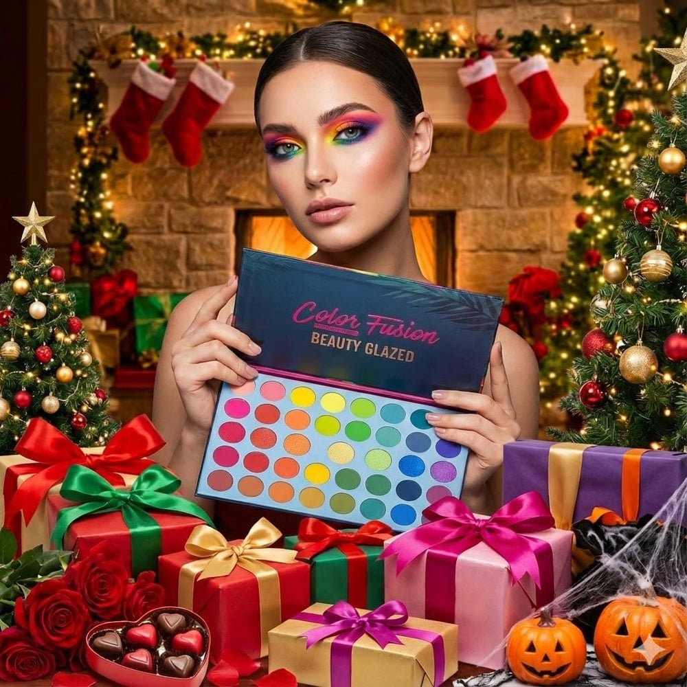 BestLand rainbow shadows swatches on skin demonstrating rich color payoff