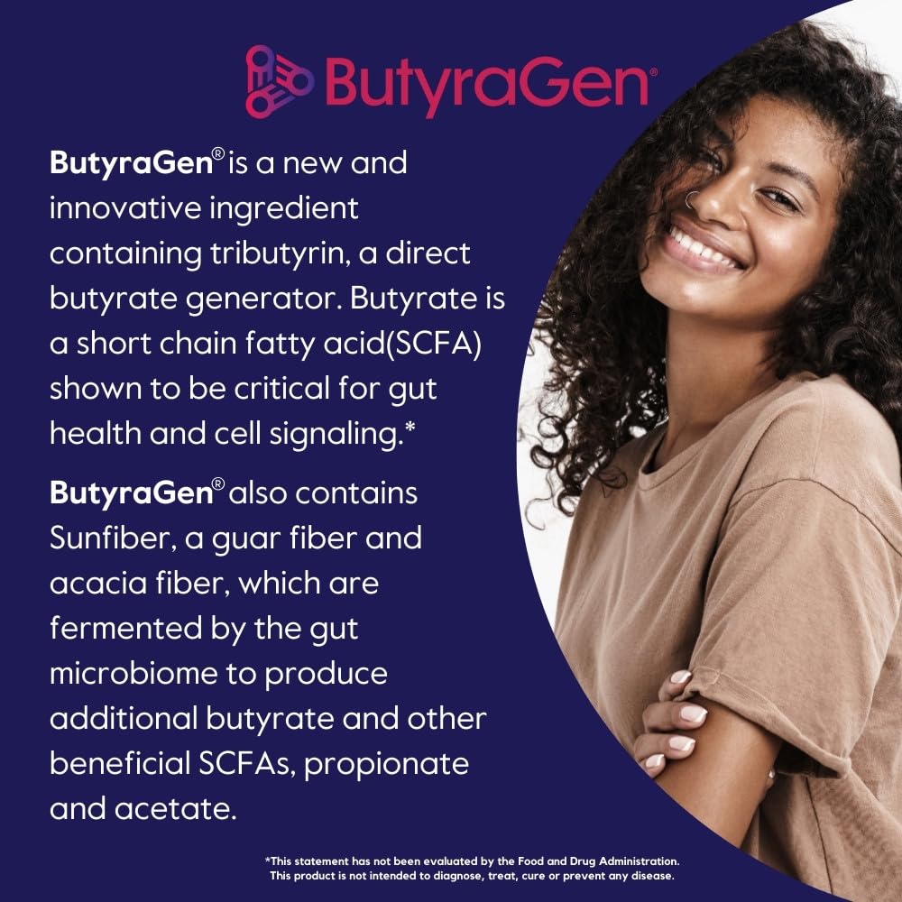 Sunfiber prebiotic fiber included in ButyraBoost for gut health