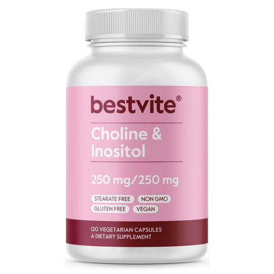BESTVITE Choline & Inositol 500mg bottle front view
