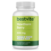 Front view of Bestvite Hawthorn Berry 600 mg bottle