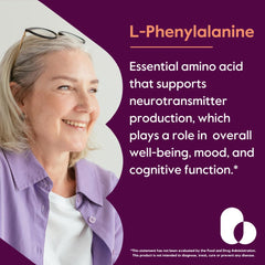 L-Phenylalanine 500mg capsules close-up