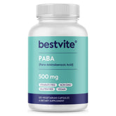 Bestvite PABA 500mg bottle - 120 vegetarian capsules