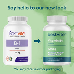Vegan and gluten-free Vitamin B-1 100mg