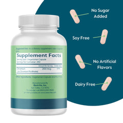 Close-up of Chromium Picolinate capsule and bottle