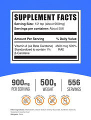 Measuring scoop with Beta Carotene powder