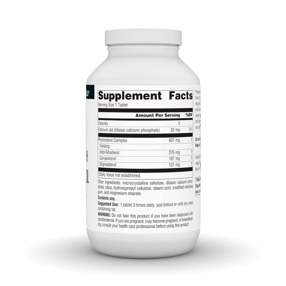 Close-up of Beta Sitosterol label showing 375 mg per tablet
