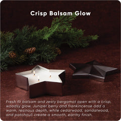 Bethlehem Lights set of 2 silver star candles on mantel display