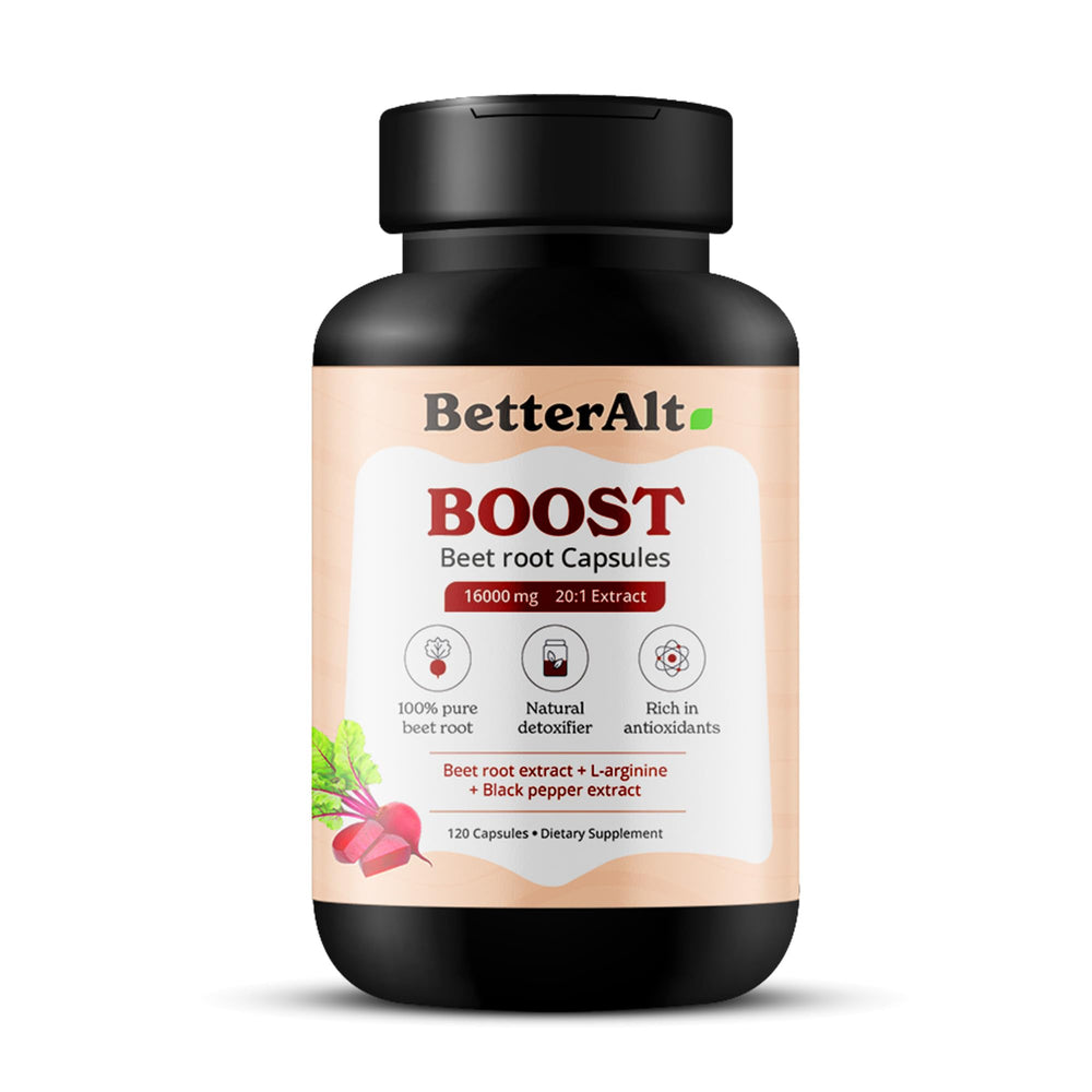 Better Alt Beet Root Powder Capsules bottle front