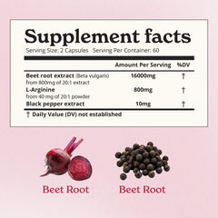 Beet root capsules close-up