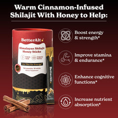 Close-up of a Shilajit Cinnamon Honey Stick texture