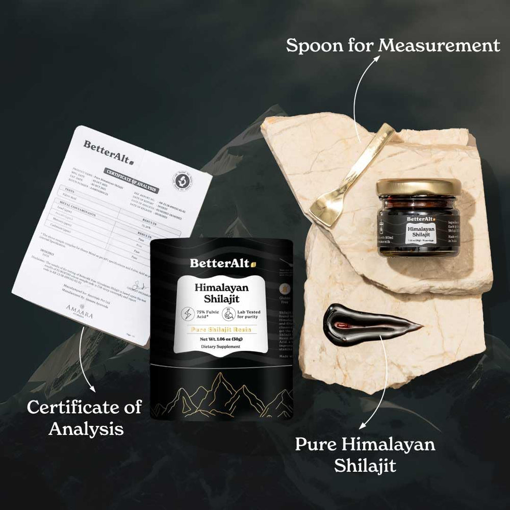 Nutrient-rich shilajit resin with 85+ trace minerals