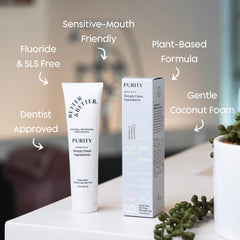 Recyclable sugarcane tube packaging for Better & Better Purity Toothpaste