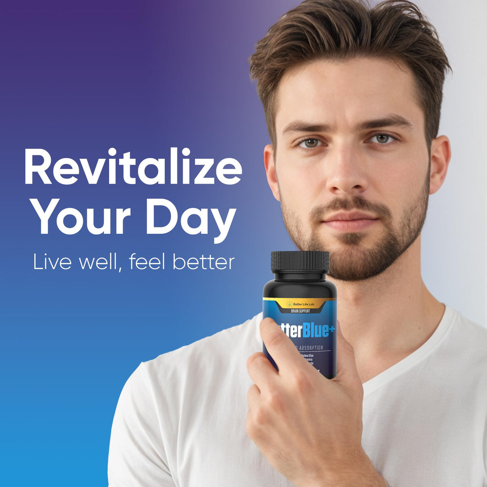 Methylene blue capsules arranged in a row