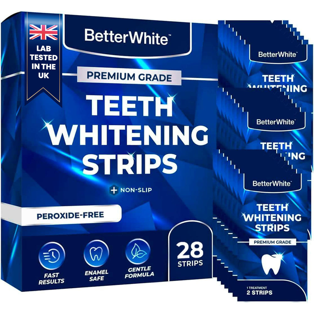 BetterWhite teeth whitening strips pack with 28 strips and 14 treatments