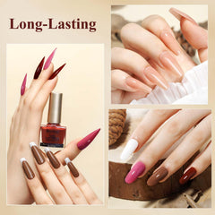 Bevimee vegan nail polish set brush application close-up for smooth finish