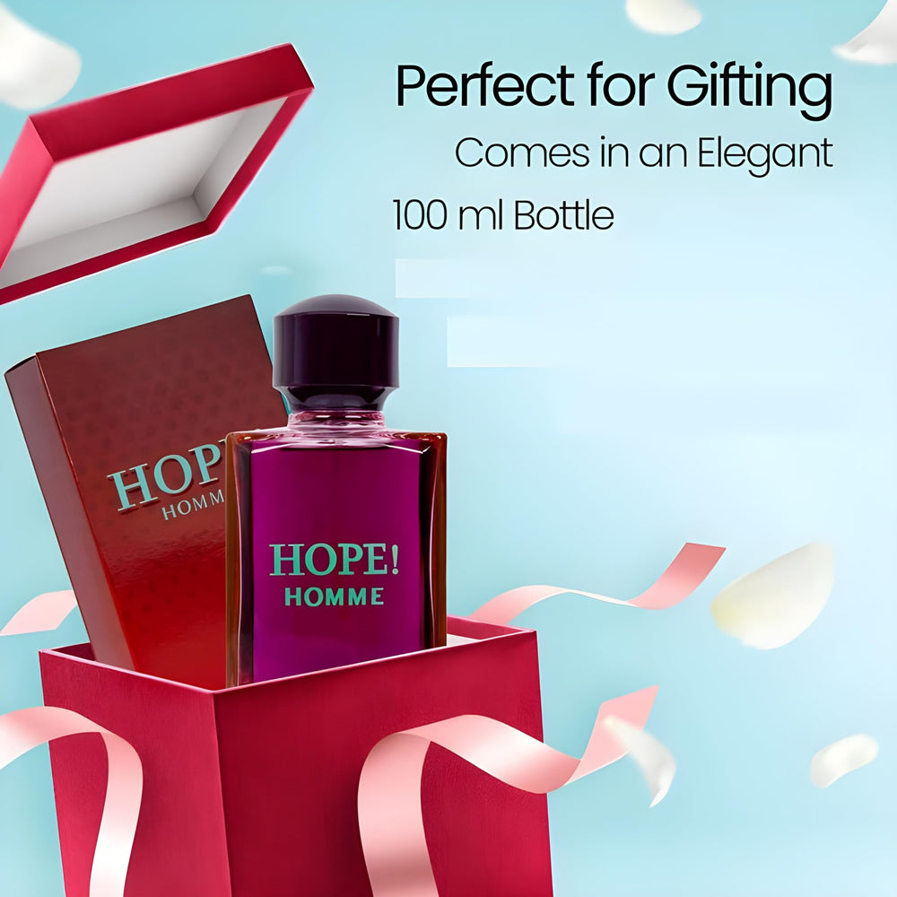 Bexter Hope Homme bottle closeup emphasizing premium design